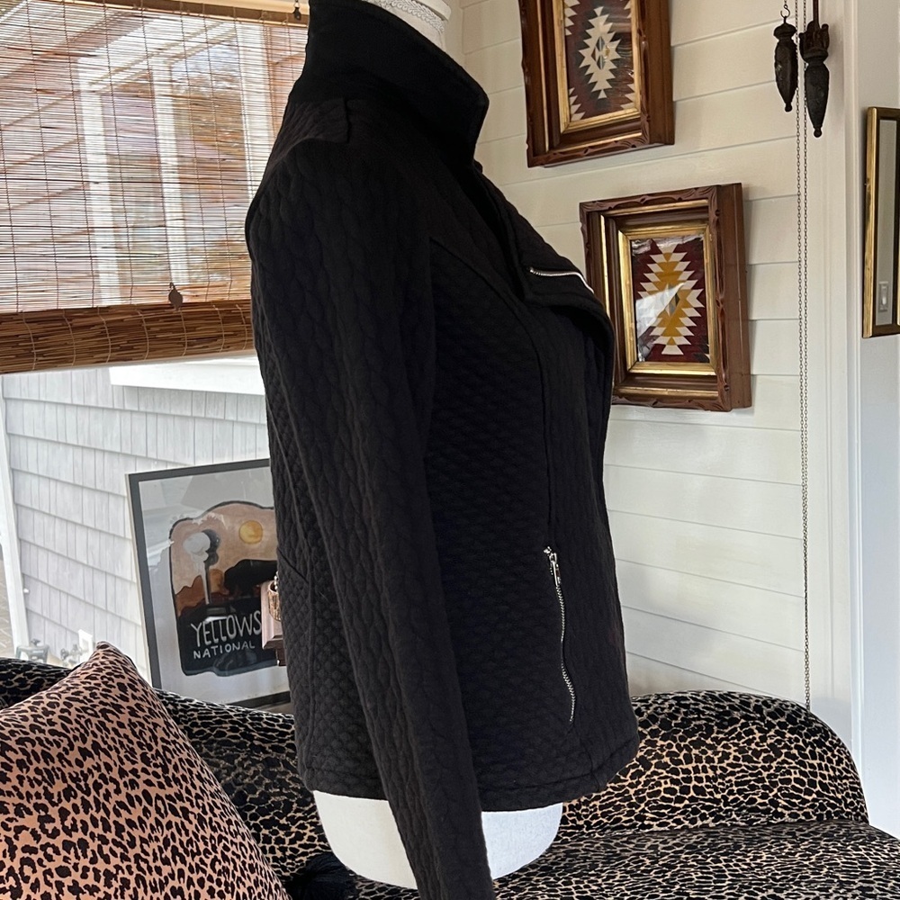 Isaac Mizrahi Black Cotton Jacket - Picture 6 of 10